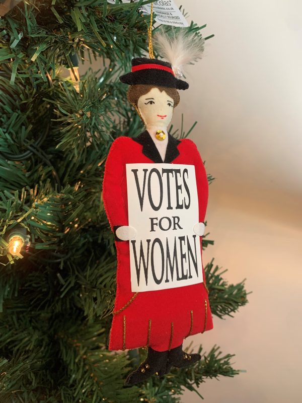 Red Suffragist Holiday Ornament