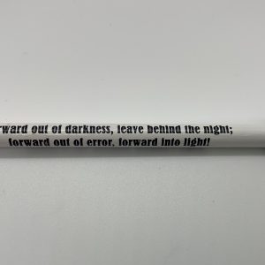 "Forward out of darkness..." White Pencil